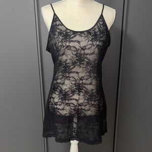 Victoria’s Secret Black Lace Chemise